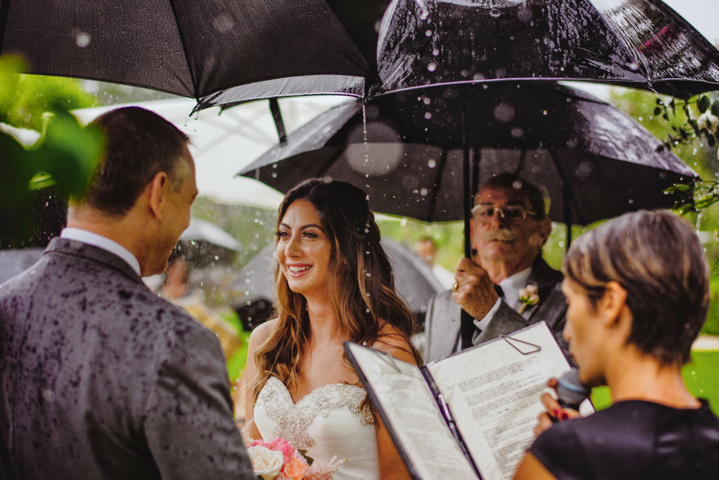 rainy day wedding