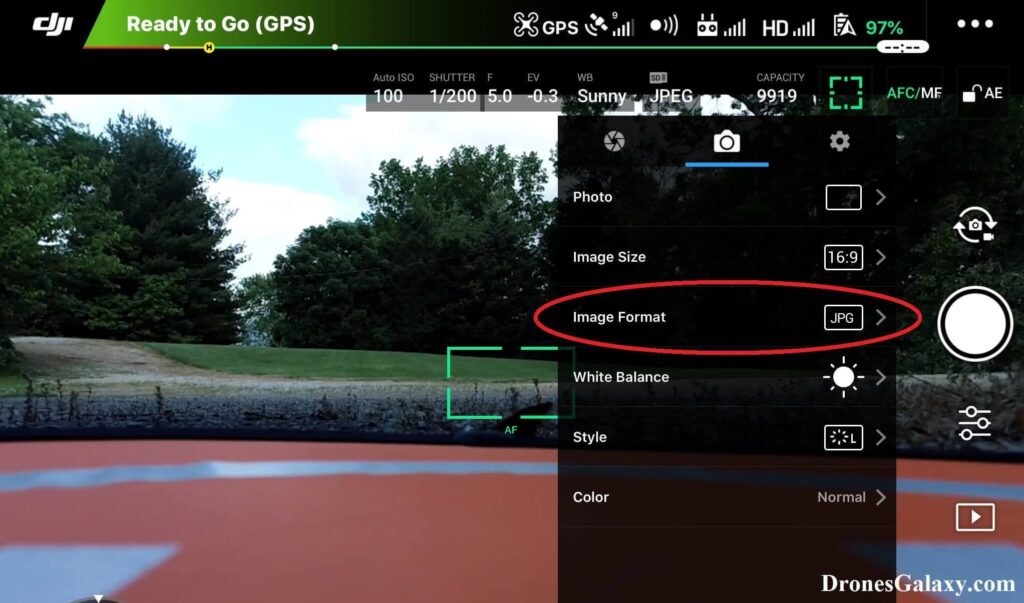 03 DJI GO image format photo camera settings 1024x603 1