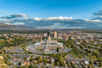 Aerial Drone Photography of Salt Lake City, Utah