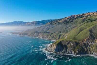 Aerial View of Big Sur in California
