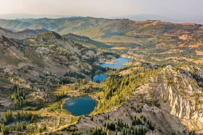 Aerial View of Brighton Lakes in Utah