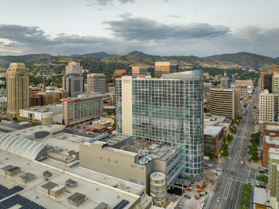 Aerial View of Hyatt Regency in Salt Lake City, Utah