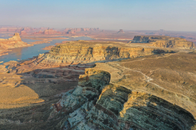 Aerial View of Lake Powell in Arizona