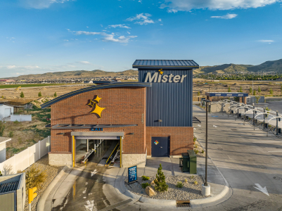 Aerial View of Mister Car Wash in Riverton, Utah