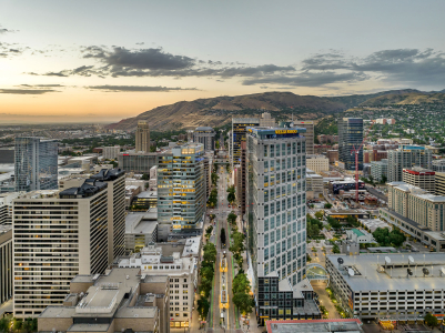 Wells Fargo Building in Downtown Salt Lake City, Utah