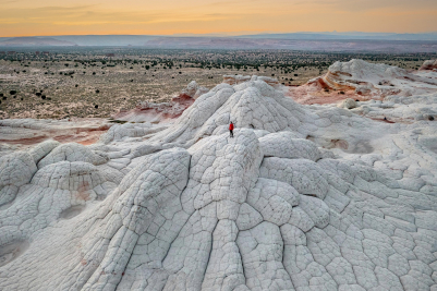 Aerial View of White Pocket in Vermilion Cliffs
