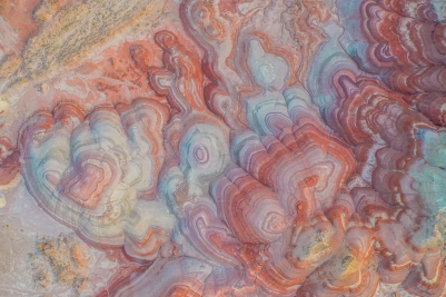 Aerial View of Bentonite Hills in Capitol Reef, Utah